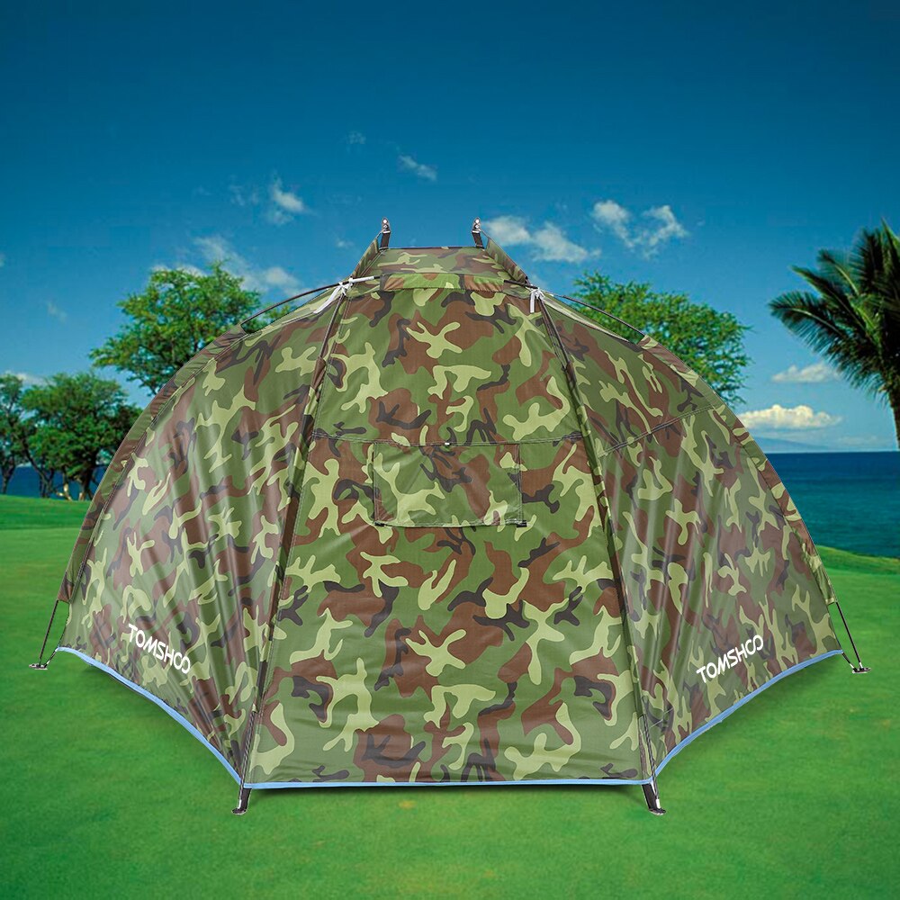 Cheap Goat Tents Outdoor Beach Tent Sunshine Shelter Camping Tent 2 Person Sturdy 170T Polyester Sunshade Tent for Fishing Camping Hiking Picnic   